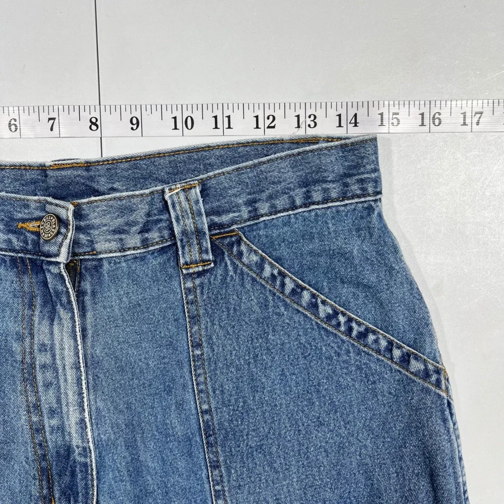 Vintage Bill Blass Baggy Carpenter Capri Jeans Womens 8P Denim 90s Streetwear